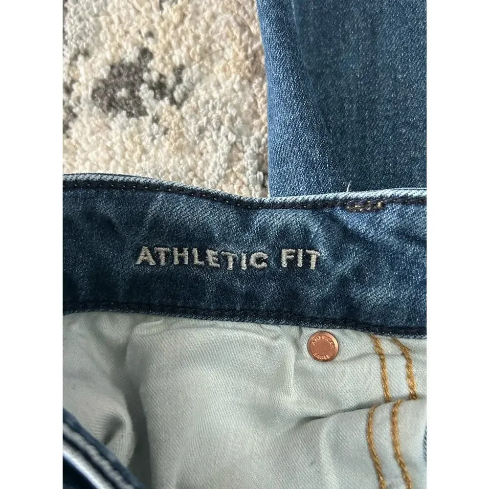 American Eagle Airflex Men’s Athletic Fit Denim Blue Jeans 30x30 Medium Wash
